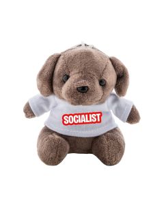 Nyckelring med plyschhund - SOCIALIST